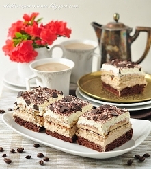 CIASTO KUBANKA, pyszności :) Składniki: Biszkopt ( forma 25x30cm): 4 jajka ( osobno białka i żółtka) ⅔ szklanki cukru ½ szklanki mąki pszennej 1 płaska łyżeczka proszku do piecz...