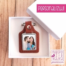 Breloczek eko-skóra ze zdjęciem - premium