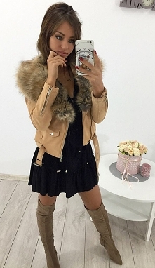 Kurtka zamszowa futerko