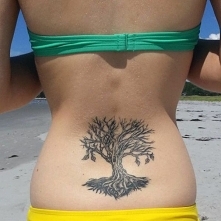 lower back tattoo tree
