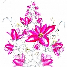 Różowa kaskada kwiatów