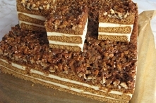 Orzechowiec - przepis podstawowy, ładnie się kroi i nie rozpada się na talerzu, idealny dla wielbicieli ciast z orzechami i nie tylko