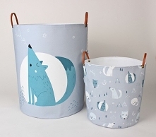 Komplet dwóch pojemników  z wilkiem