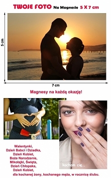 Oferujemy Wam magnesy na lodówkę w różnych rozmiarach. Twój napis, grafika w formacie A6, A5, A4 lub 5x7cm może znaleźć się na magnesie.