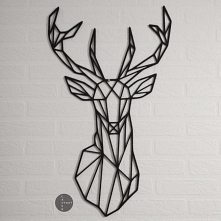 Jeleń geometryczny czarny w...