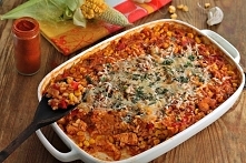 Zapiekanka z kukurydzą i kurczakiem