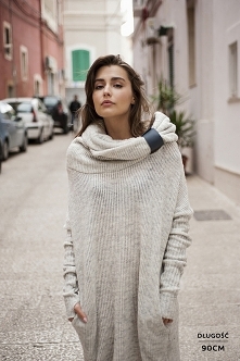 SUKIENKA - SWETROWA - MELANŻ PIEPRZ SÓl - Nubee