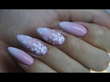 Cieniowanie Babyboomer :: Ombre krok po kroku + śnieżynki na paznokciach