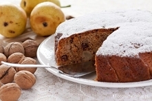 Wiejskie ciasto z gruszkami