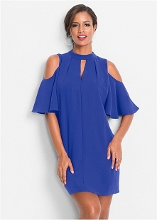 Kobaltowa sukienka z odkrytymi ramionami
link w komentarzu