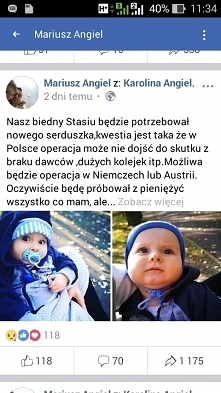 Kochani pomożecie? Zapoznajcie się z sytuacją i zdecydujcie. Udostępnienie na innych stronach oraz na Fb to już pomoc.Więcej info na profilu taty dane na zdjęciu.