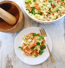 Tabbouleh z kaszą bulgur i olejem lnianym