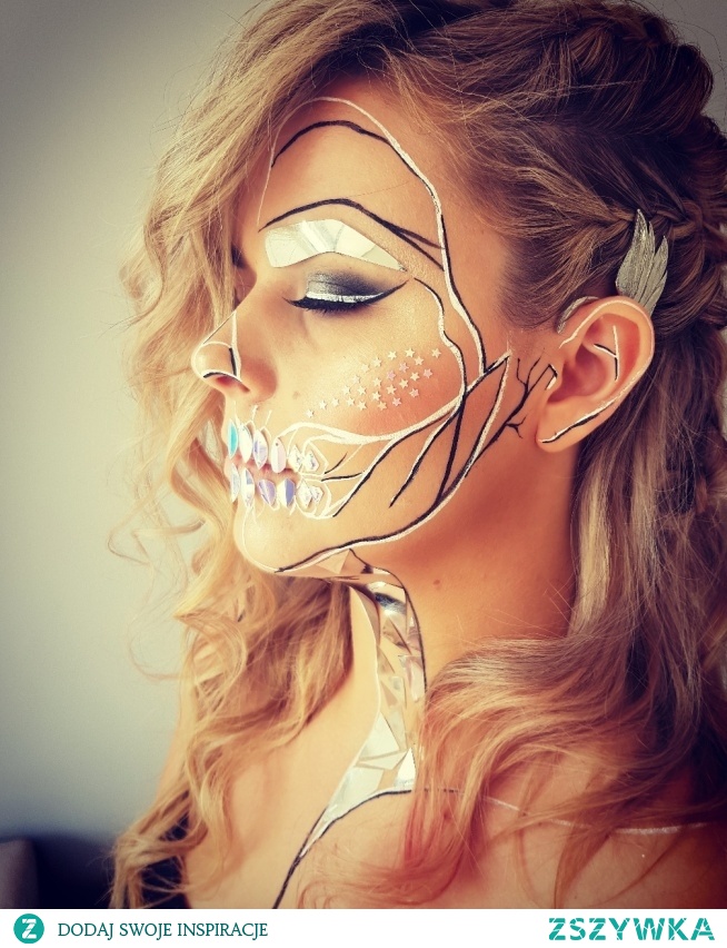 moj makijaż na Halloween 