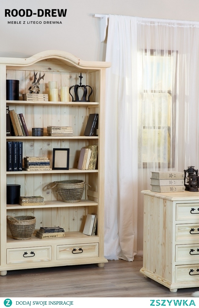 Regały witryny sosnowe