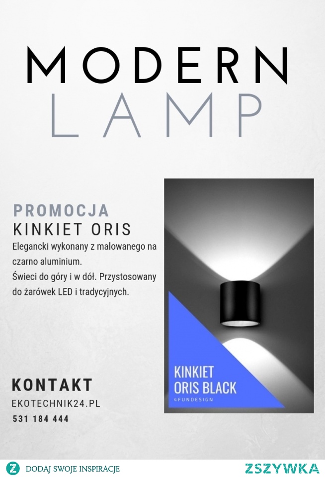 Kinkiet ścienny Oris black