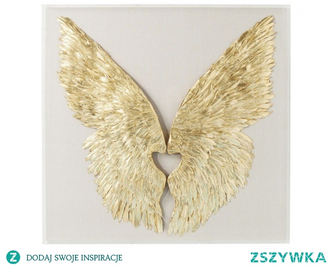 Dekoracja ścienna Wings 120x120cm złota