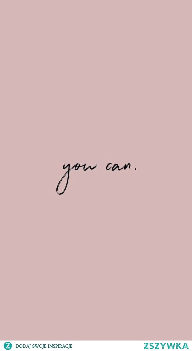 you can.