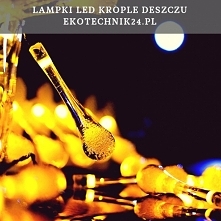 Lampki LED Krople deszczu białe ciepłe. Na choinkę i na każdą inną okazję.