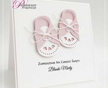 Wykonane ręcznie z dbałością o każdy detal oryginalne zaproszenia na uroczystość Chrztu Świętego dla dziewczynki.

Baza zaproszenia wykonana jest z białego papieru o gramaturze ...