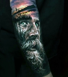 amaizing face tattoo 3d