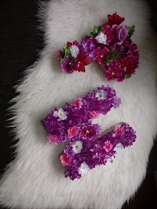 literki z kwiatów 