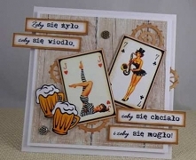 Ręcznie wykonana kartka z przeznaczeniem na męskie uroczystości. Wykorzystano wysokiej jakości papiery i dodatki.
Ozdobą są drukowane i kolorowane dodatki, wycinanki i ćwieki im...