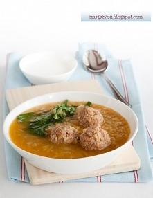 Zupa z soczewicy z klopsami