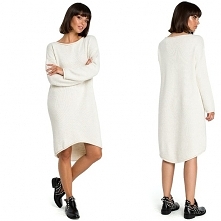 Sukienka swetrowa -  beżowa