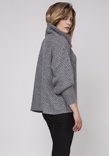 Obszerny golf, SWE137 szary MKM