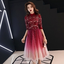 Eleganckie Burgund Homecoming Sukienki Na Studniówke 2019