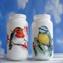 Dekoracja. Komplet dwóch szklanych słoiczków z kolekcji  Winter