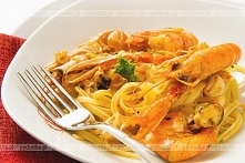 Makaron z krewetkami po grecku