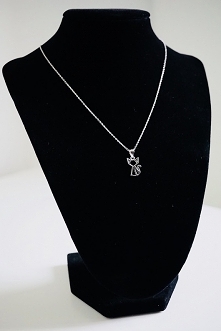 Srebrny naszyjnik z kotkiem origami