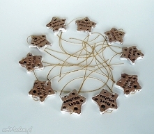 Gwiazdki świąteczne. Zawieszki choinkowe.