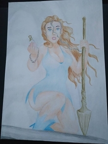 Tło to zdecydowanie element nad którym muszę popracować!

Imię bohaterki: Ferens (Original character)
Data wykonania pracy: 23.02.2018
Medium: Ołówek HB od BIC, Kredki szkolne t...