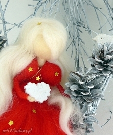 Świąteczny wianek. Gwiazdkowa wróżka z kolekcji Weihnachten. Świąteczny wianek. Dekoracja.