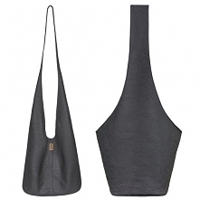 Long Boogi Bag czarna teksturowana / hobo
