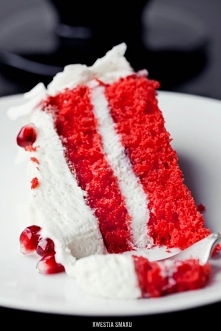 Red coconut cake