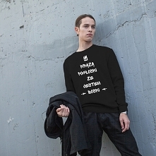 Boski Męska Bluza Raglan Czarna