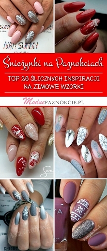 Śliczne Śnieżynki na Paznokciach – TOP 26 Inspiracji na Zimowe Wzorki