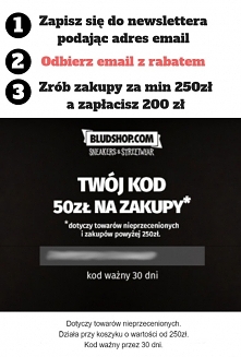 Znalazłam taką okazję na kupon o wartości 50 zł na pierwsze zakupy. Kupon otrzymamy za zapis do newslettera na podany adres e-mail. Klikajcie w obrazek na samym dole strony jest...