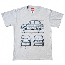 koszulka FIAT 126 MALUCH GRAY tshirt