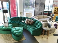 Nowoczesny narożnik Nepal z pufami