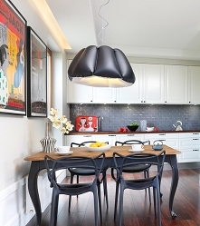 ORCA - lampa wisząca, kabel oplot