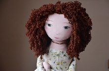 Duża ręcznie wykonana lalka przytulanka