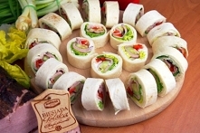 Roladki z tortilli z szynką