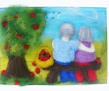 Dziadkowie podziwiający odlatujące bociany. Obraz z kolekcji Liebe Familie.
Magisches Atelier
Art Madam.pl