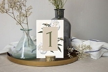 Numer na stół a6 Biała Piwonia