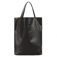 Mega shopper torba czarna na zamek