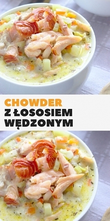 Chowder z łososiem wędzonym. Zupa w 30 minut
